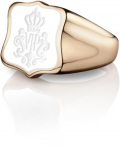 Siegelring signet rings Wappen klein Roségold weiss VIP