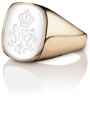 Siegelring signet rings Antik Roségold weiss VIP