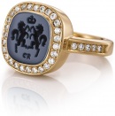 Siegelring Diamant diamond rings Roségold dunklelblau schwarz