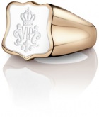 Siegelring signet rings Wappen Roségold weiss VIP