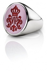 Siegelring signet rings Oval Silber weiss rot