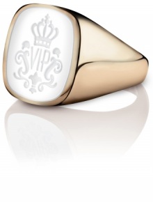 Siegelring signet rings Antik Roségold weiss VIP