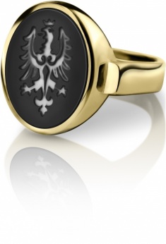 Siegelring signet rings Gelbgold Adler