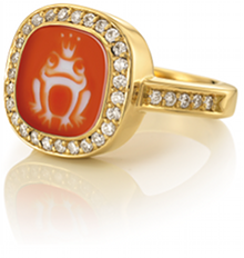 Siegelring Diamant diamond rings Gelbgold orange