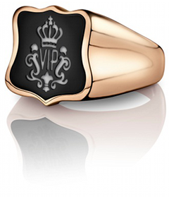 Siegelring signet rings Wappen Roségold VIP