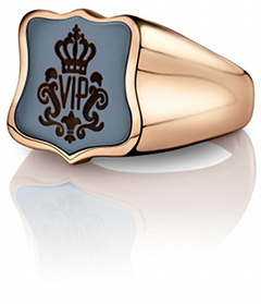 Siegelring signet rings Wappen Roségold VIP